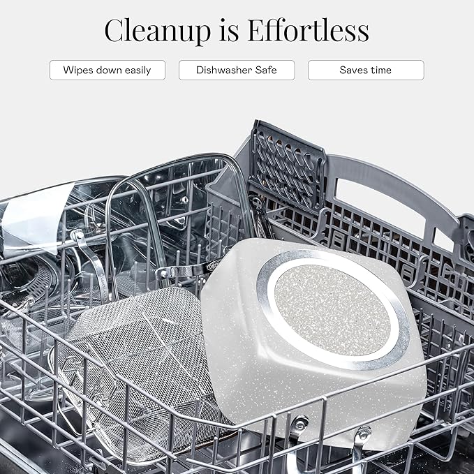 Granitestone 20 Pc Ceramic Cookware Set Nonstick, Complete Pots and Pans Set Non Stick for Kitchen with Bakeware, Cooking Utensils & Steamer, Non Toxic Made Without PFOA PFOS, Oven & Dishwasher Safe