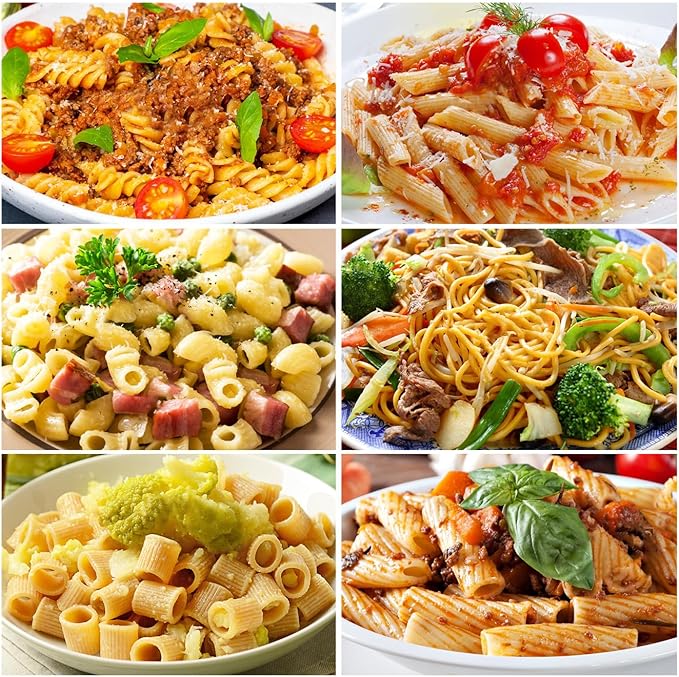 Pasta Maker Attachment for Kitchenaid Stand Mixer with 6 Different Shapes of Pasta Outlet, Durable Kitchenaid Accessories and Attachments, Dishwasher Safe