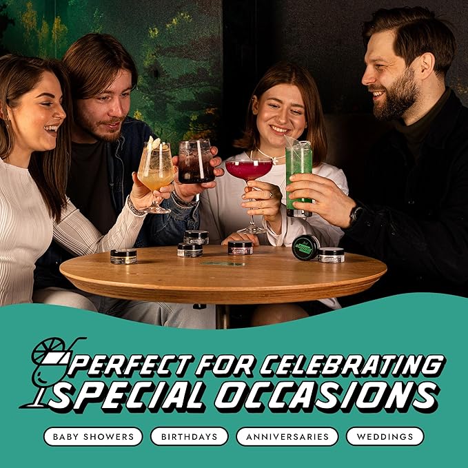 MONÉGASQUE Mint Green Edible Glitter for Drinks 10g – Edible Glitter for Cakes & Cocktails – Green Food Coloring Spray for Cake Decorations – Halloween Cocktail Drink Shimmer Powder – Cake Sprinkles