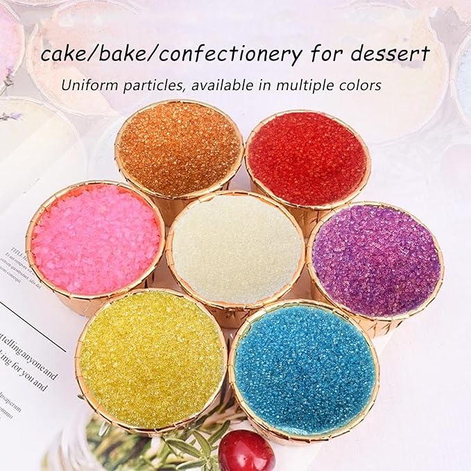 Sentovac Purple Sanding Sugar for Baking Edible Sparkling Sugar Sprinkles Coarse Sugar Crystals for Baking Topping Cake Cookie Cupcake Topper Ice Cream Decoration Supplies 3.2 OZ