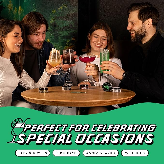 MONÉGASQUE Eden Green Edible Glitter for Drinks 10g – Edible Glitter for Cakes & Cocktails – Food Coloring Spray for Halloween Cake Decorations – Cocktail Drink Shimmer – Green Sprinkles for Cake