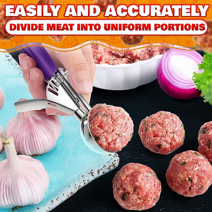 Cookie Scoop Set - Ice Cream Scoop with Trigger - Cookie Scoops for Baking Set of 3, #16 (2.7 oz), #20 (2 oz), #30 (1.25 oz), Stainless Steel Versatile Tool for Baking, Cookies, and Desserts