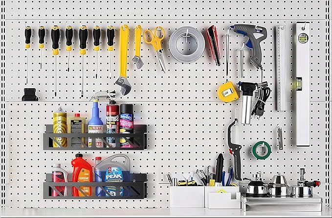 Magnetic Spice Rack Organizer for Fridge Seasoning Organizer for Kitchen storage with Screw or Adhesive Hanging,Magnetic Shelf with Hook for Refrigerator and Oven (Black, 5pack&12pcs)