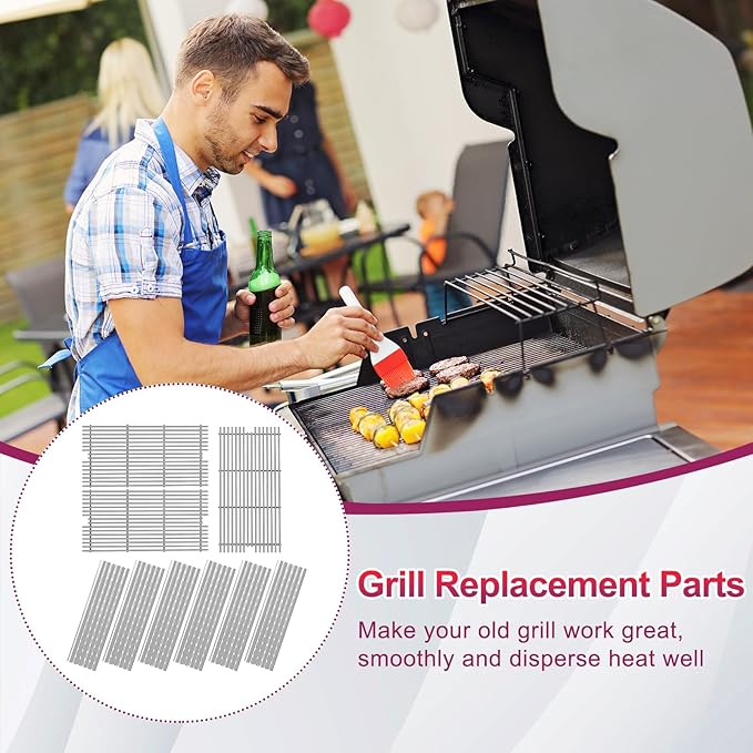 54911 Cooking Grid Grates with 94091 Heat Plate Replacement for Viking VGBQ 30" T Series, VGBQ 40 T SER, VGBQ410-3RE, VGIQ410-3RE, VGBQ 41'T,VGBQ300T,VGBQ0302T, VGBQ3002RT Grill Parts