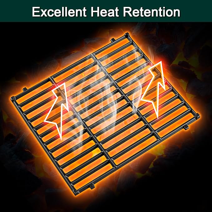 7638 Spirit Grill Replacement Parts for Weber Grill Grates Spirit 300 Series E310 E-315 S-315 E-330 E330 E315 S315 Spirit II E-310 2 E-310 Gas Grill Parts Genesis Silver B 1000 Cooking Grates 2 Pcs