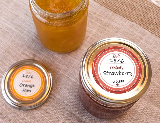 Mason Jar Lid Labels, Removable Canning Label, Waterproof Write-On Meal Prep Label for Food Container, Glass Bottle, Canned Jams, Preserve, Home & Kitchen Organization, 90pcs (Forest Streams)