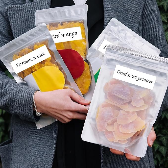 500 Blank Removable Freezer Labels Water Oil Resistant with Perforation Line for Food Containers Jars Pantry Organization (Ink Quick-Dry,1” x 3”)