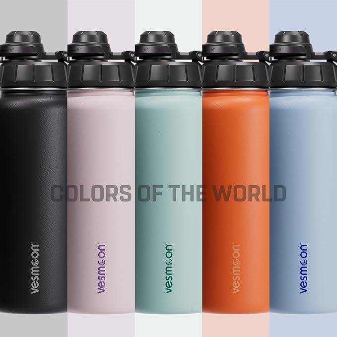 Vessence Tea Infuser Bottle - 32 Oz Insulated Loose Leaf & Fruit Infuser Bottle | Leak Proof with FlowSip Lid