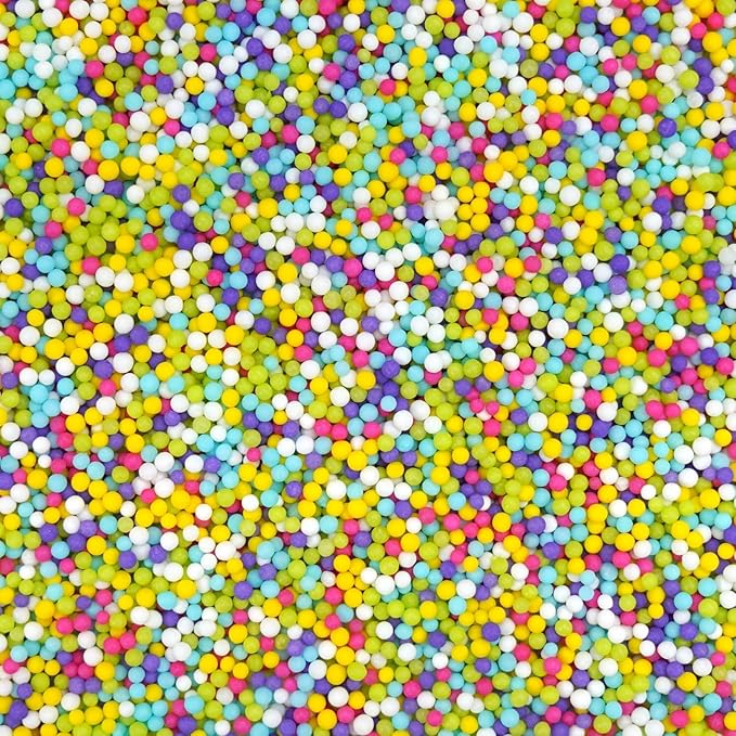 Rainbow Nonpareils Sprinkles, Edible Sprinkles For Cake Decorating, Baking Sugar, 150g/5.29oz, Cake Decorations & Cupcake Toppers, Easter, Holiday, Wedding Party Supplies