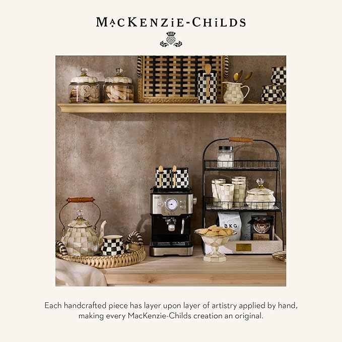 MACKENZIE-CHILDS Lanai Round Serving Tray, Decorative Tray for Food and Home Decor