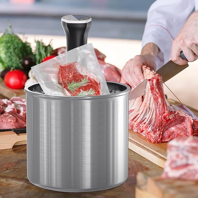 Sous Vide Machine, Sous Vide Cooker 1100W, WiFi Connect App Control with Recipe, Fast-Heating Immersion Circulator Cooker with Accurate Temperature and Time Control, Ultra Quiet, IPX7 Waterproof