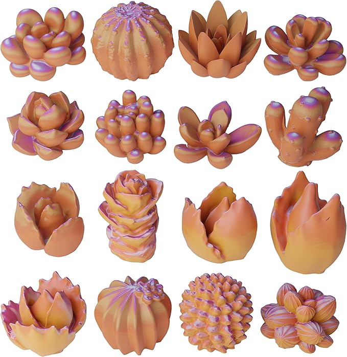 Succulent Candle Mold 16 Pcs - Resin Casting Mold for Jewelry, Clay, and Candle Making - 3D Silicone Craft Supplies