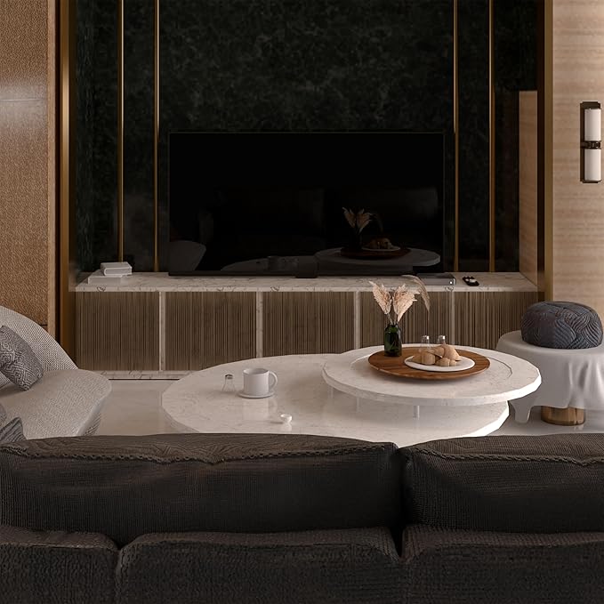 16" Acacia Wood Lazy Susan for Table Top - Wooden Turntable Serving Tray for Charcuterie Boards Cheese Board - Extra Large Round Lazy Susan Organizer - Kitchen Revolution for Countertop