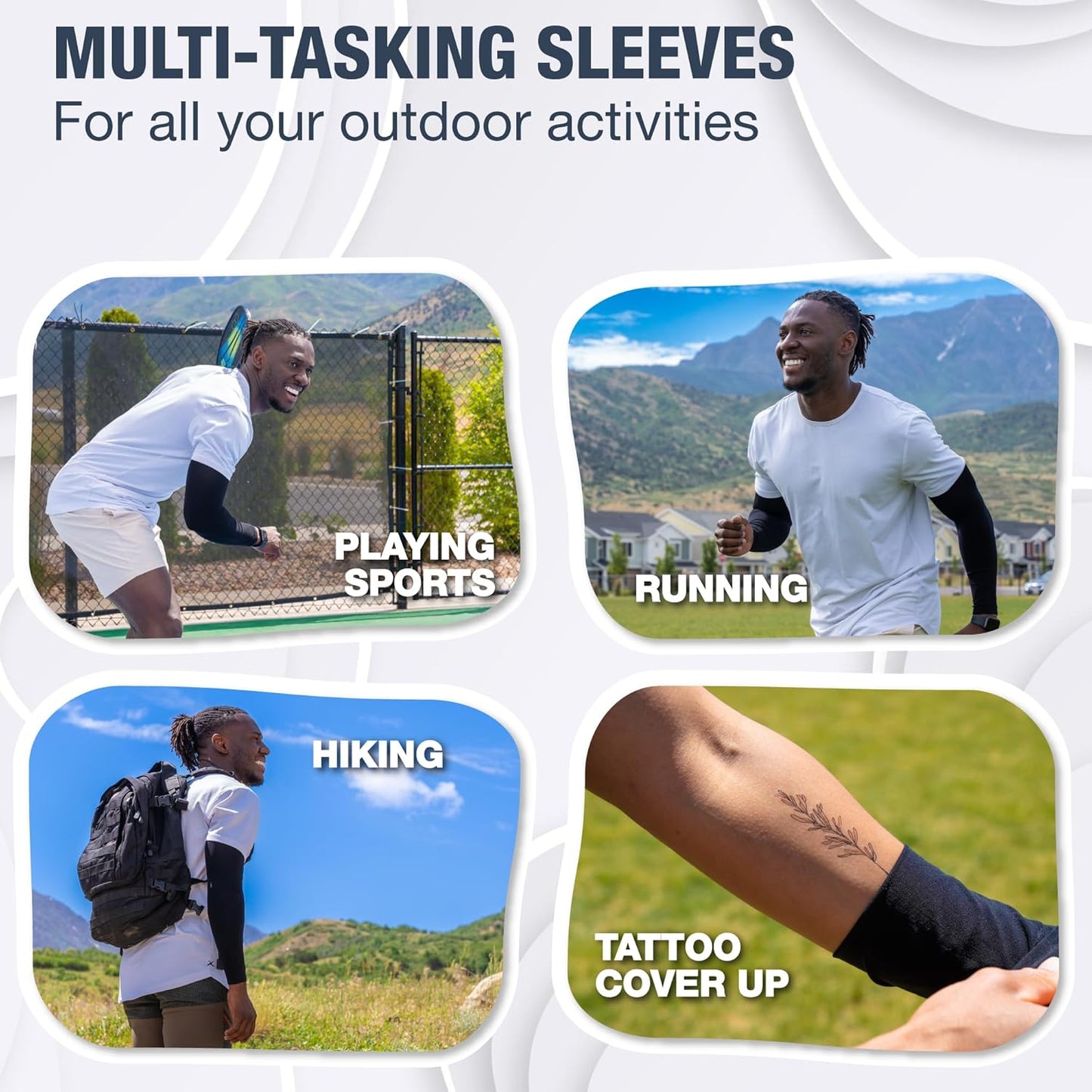 SportsTrail Cooling Arm Sleeves for Men & Women – Breathable, UV Sun Protection, Sports Arm Sleeves for Women, Men & Youth