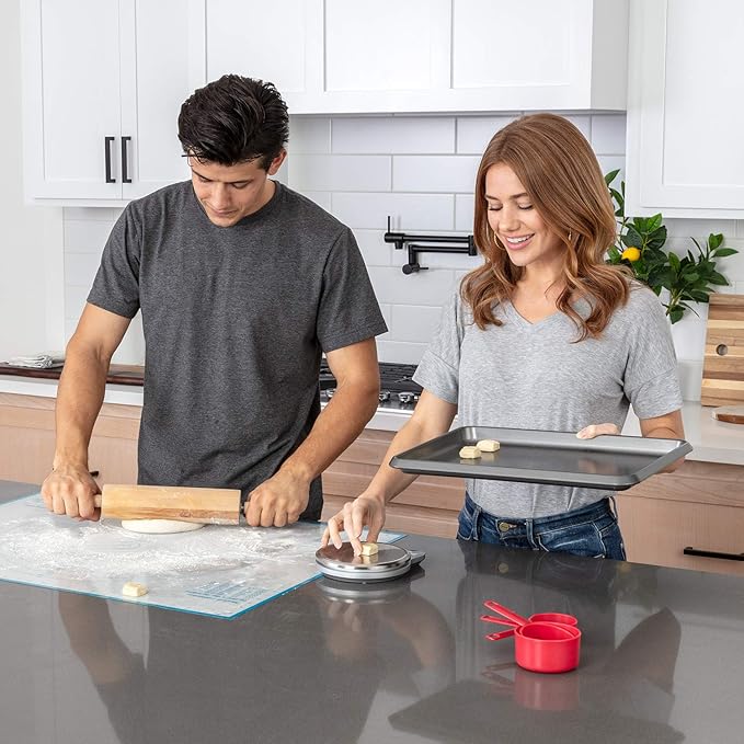 XXL Silicone Pastry Mat β Non-Slip, Easy-Clean Rolling Mat for Dough, Cookies, Pizza & Fondant β Extra Large 23.5β x 31.5β Baking Mat with Printed Measurements & Conversion Chart