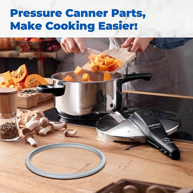 2Pcs Food Grade Silicone Pressure Cooker Sealing Ring Compatible with WMF 4.5 6.5 8.5 Quart Pressure Cookers and Frying Pans (Replace 6068569990, 8.66" Inner Diameter)