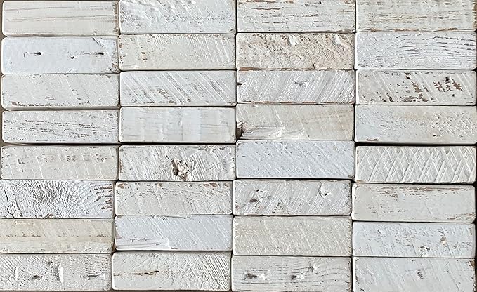 Urban Legacy Reclaimed Barnwood Planks | Floating Shelves for Wall w/Flush Mount Shelf Bracket Set Included | Set of 2 (White Wash, 18"x 4.5"x 2")