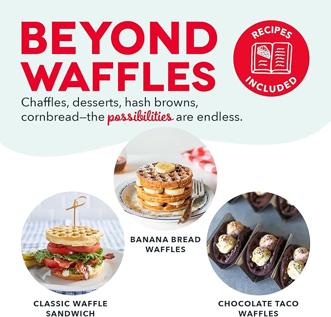 DASH Mini Waffle Maker - 4” Waffle Mold, Nonstick Waffle Iron with Quick Heat-Up, PTFE Nonstick Surface - Perfect Mini Waffle Maker for Kids and Families, Just Add Batter (Aqua)