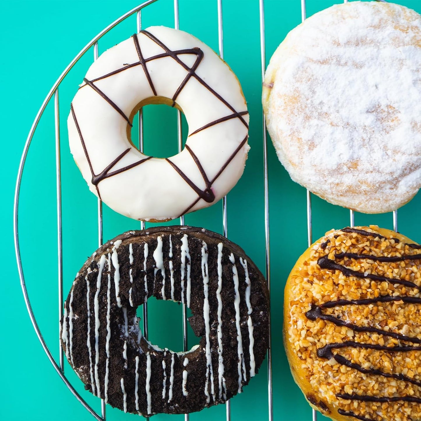 uxcell 2 Pcs Round Cooking Rack with Legs, Dia 7.1 Inch 304 Stainless Steel Barbecue Grill for Cooking Baking Barbecue Air Fryer Racks, Silver