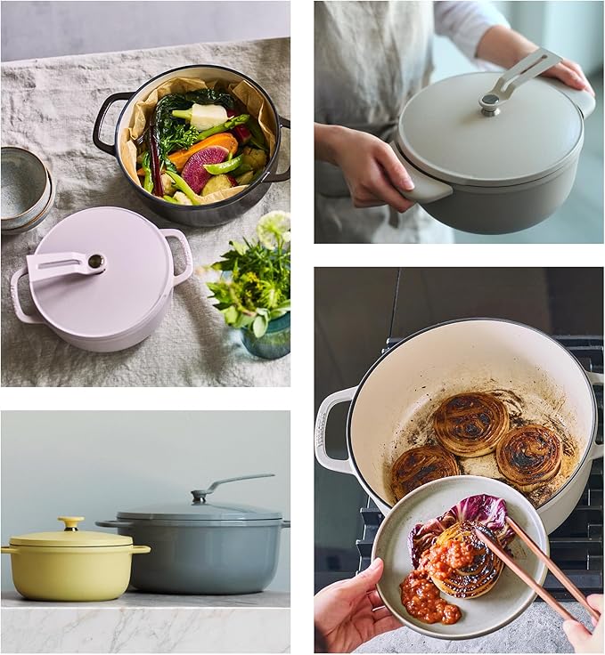 Vermicular Oven Pot 2.0 | Lightweight Enameled Cast Iron Pot | 26cm (5.9 Qt) | Non-Toxic | Induction-compatible | Dutch Oven | Made in Japan | Matte Chamomile Yellow