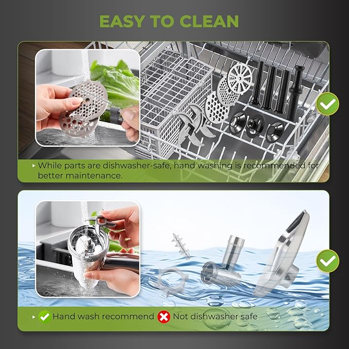 Meat Grinder Electric 3200w High Capacity Storage Commercial Heavy Duty Meat Grinder, Veggie Slicer, Ice Cutter, Cheese Grater, Sausage Stuffers, Kubbe Kit for Home Use & Commercial