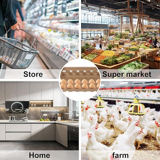 25 Pack Egg Cartons Bulk, Cardboard Egg Crates for Secure Eggs Storage, Egg Cartons Bulk for Fresh Eggs - Perfect for 12 Count (1 Dozen) Large Eggs