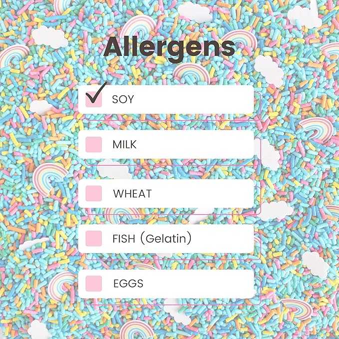 Sprinkle Pop You're My Rainbow Sprinkle Mix| Rainbow Sprinkles Heavy on Blue Jimmies with ~20 Rainbow and Clouds Wafer Papers| Birthday Sprinkles Made in USA for Decorating Cake Cupcakes Cookie, 4oz