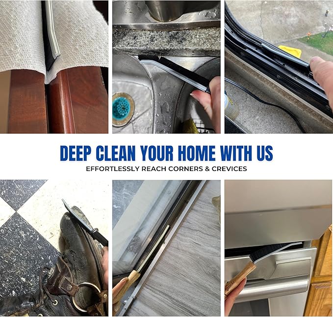 Crevice Cleaning Brush - Grout Scrub Brush, House Cleaning Supplies, Gap Cleaning Tools, Home Essentials, Gifts for Women Men, Hard Bristle Crevice Cleaner Brush for Household Use, Bathroom (3PCS)