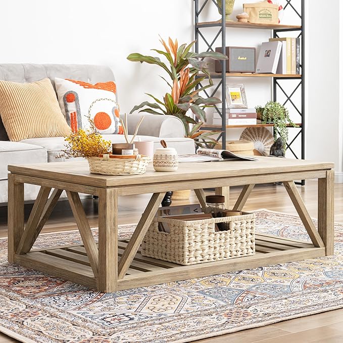 GRANNY SAYS Wicker Storage Baskets for Shelves, Waterproof Wicker Baskets for Organizing, Woven Basket for Shelves, Decorative Basket for Entryway, Butter Milk