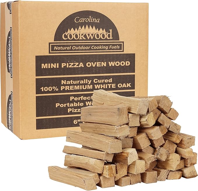 Mini Pizza Oven Wood 6 Inch Firewood Pizza Logs Naturally Cured White Oak Hardwood for Portable Wood Pizza Ovens 790 Cubic Inches, Approximately 12-14lbs