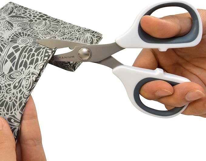 Westcott 5.5" Rag Snips, Crafting, Quilting & Sewing Scissors for Fabric Cutting with Titanium-Bonded Blades