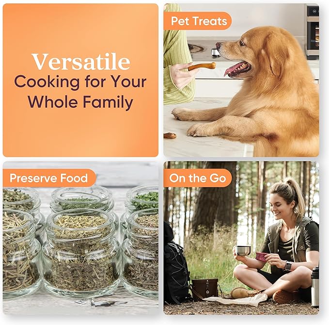 COSORI Food Dehydrator, Bigger Than 7 Trays With Large 6.5" Drying Space, 600W Power Saves More Time Than 480W, 165Β°F Dehydrated Dryer for Jerky, Dog Treats, Herbs, Meat, Fruit, and Yogurt, Silver