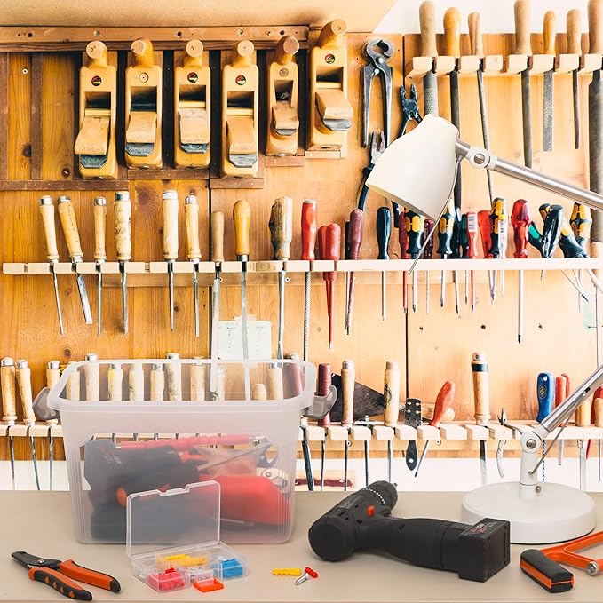 Citylife 4 Packs 8.5 QT Storage Bins with Lids Clear Plastic Bins with Grey Handle Stackable Storage Containers for Organizing