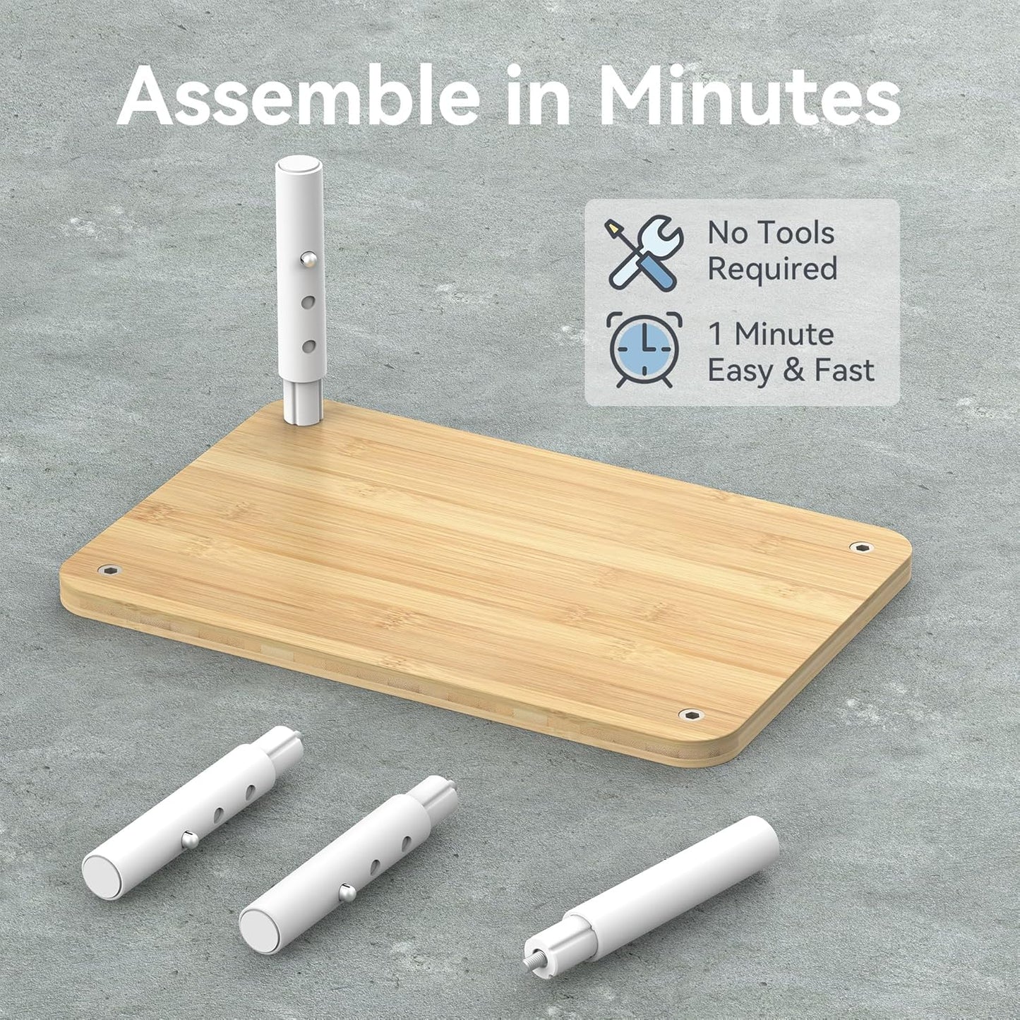 Cabinet Organizer Shelf, Spice Rack Set of 2 Kitchen Pantry Cupboard Shelves, Stackable, Height Adjustable, Natural Bamboo (11.7" Wx77.Dx6.57 H per Pack)