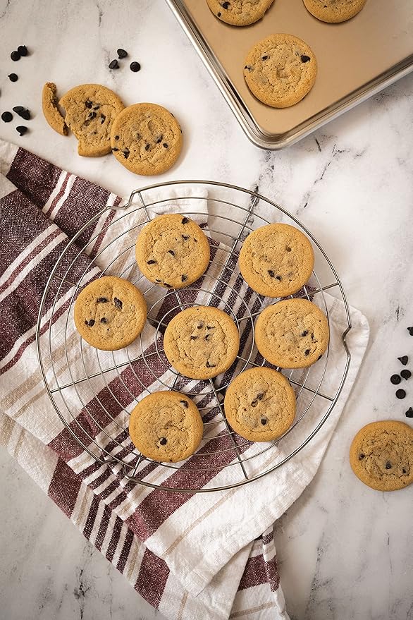 KITCHENATICS Round Cooling Racks for Cooking & Baking, Stainless Steel Steamer Rack, Canning Rack, Cake Cooling Rack - Circle Wire Cooling Rack for Air Fryer, Instapot, Cake Pans - 3PC 7.5", 9", 10.5"