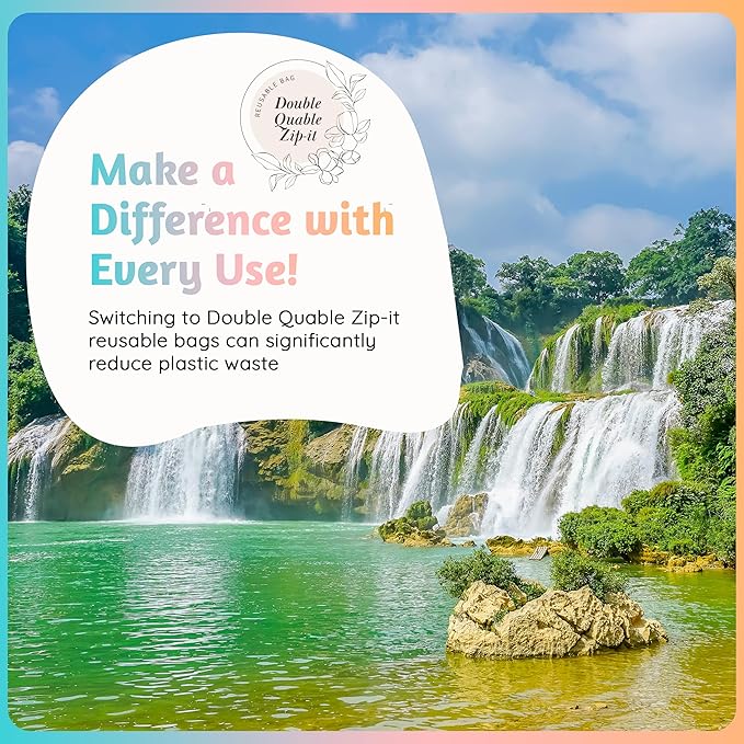 Reusable Silicone Food Storage Bags – 10-Pack Stand-Up, BPA-Free, Freezer, Dishwasher Safe, & Eco-Friendly– 5 L, 5 M Bags – Airtight Leakproof Sandwich, Snack, Travel & Make-Up baggies (Multicolor)