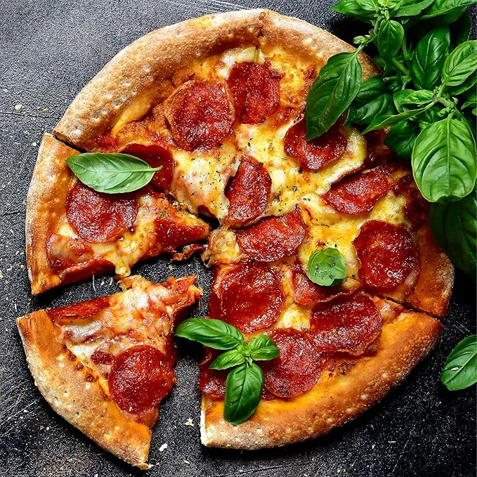 Baker's Secret Pizza Pans for Oven, Aluminized Steel Pizza Baking Pan, 2 Layers Non-stick Coating Easy Release, Dishwasher Safe - The Superb Collection (1x Pizza pan & Crisper set)