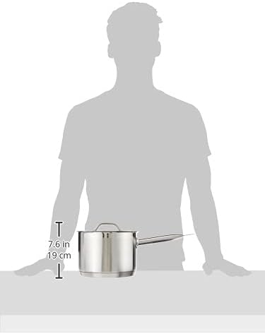 Winco Heavy-Duty Stainless Steel Sauce Pan with Cover, 4.5 Quart