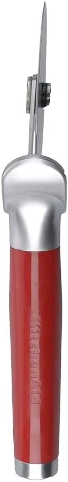 KitchenAid Classic Pizza Wheel with Sharp Blade For Cutting Through Crusts, Pies and More, Built In Finger Guard for Safety and Comfort Grip to Protect Fingers, Dishwasher Safe, 9-Inch, Red