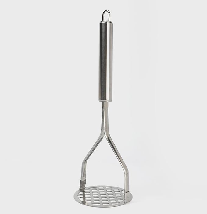 Potato Masher (4-Pack), 10-Inch Sturdy Gourmet Stainless Steel Wire Masher, Heavy Duty Metal Potato Ricer, Vegetables Fruits Hand Mashers, Dishwasher Safe