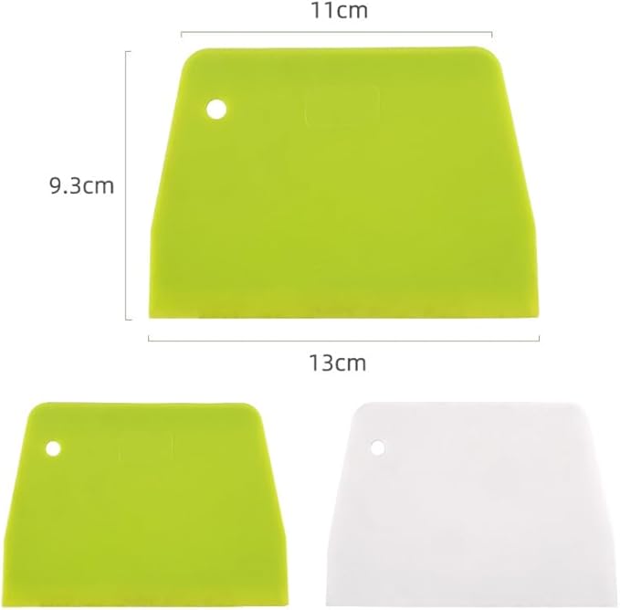 Plastic Bench Scraper & Chopper (14Pcs), Multi-Purpose Dough Scraper Bench Scraper, Flexible Bowl Scraper, Sharp Edge & Angles, Dough Cutter, Kitchen Utensil for Bread, Pizza, and Flat Top Griddles