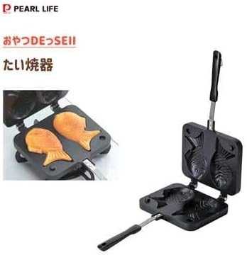 JapanBargain, Taiyaki Maker Japanese Fish-shaped Hot Cake Maker Mold Waffle Pan Cake Pan Bread Waffle Pancake Maker