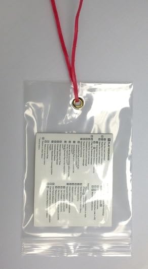 GPI - 3.5" x 6" Reclosable Zip Bags with Bottom Hang-hole & Pre-inserted 12" Twist-tie. 4 Mil Heavy-duty Resealable Zipper Baggy with Grommet/Metal Eyelet for Hanging (Insert Size 3x4.5) 500 Pack