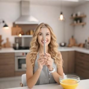 FLYINGSEA Whisks,Small whisk,Egg Whisk,10.5" Stainless Steel Whisk,Mini whisk,Whisk stainless steel,Cooking and Kitchen Gadget.(1 Pcs)