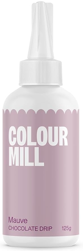 Colour Mill Chocolate Drip Easy-Melt Drizzle for Desserts, 125 Grams Mauve