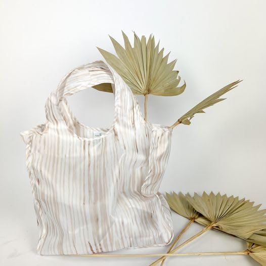 Reusable Grocery Bag - Stylish Shopping Bag for Groceries - Foldable Tote Bag - Medium Size