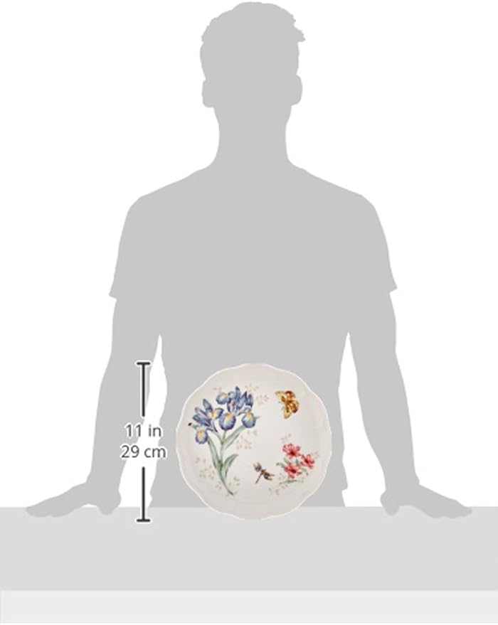 Lenox 6342794 Lenox Butterfly Meadow 18-Piece Dinnerware Set White