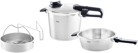 Fissler Vitavit Premium Pressure Cooker and Pressure Skillet Set, 2.6 Quart and 6.3 Quart