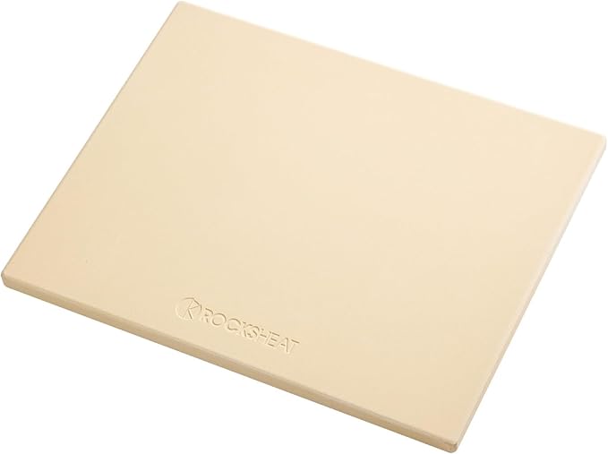 Pizza Stone, Cordierite Pizza Pan for Oven Grill and BBQ, Rectangular Large 15" × 12" Baking Stone for Bread, Thermal Shock Resistant, Durable Cooking Stone