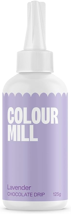 Colour Mill Chocolate Drip Easy-Melt Drizzle for Desserts, 125 Grams Lavender